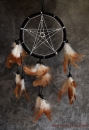 Hexenshop Dark Phönix Traumfänger mit Pentagramm in Silber